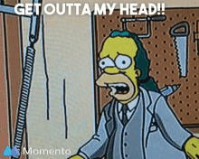 Simpson Get Outta My Head GIF - Simpson Get Outta My Head Beat Himself GIFs