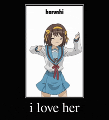 Harunhi I Love Her GIF - Harunhi I Love Her Haruhi Suzumiya GIFs