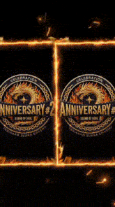 a poster for a celebration of the 2nd anniversary of a video game