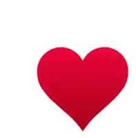 a broken red heart with a white outline on a white background