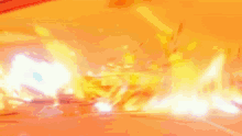 a computer generated image of a person being surrounded by flames