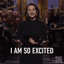 I Am So Excited Selena Gomez GIF - I Am So Excited Selena Gomez Saturday Night Live GIFs