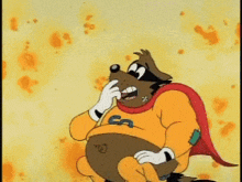 a cartoon character with a question mark on his head