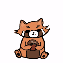 red panda chubby panda roux chocolat