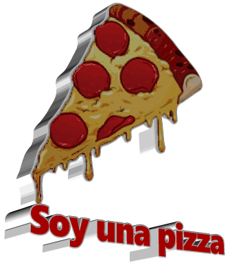 Soy Una Pizza Hungry Sticker - Soy Una Pizza Hungry Hambre Stickers