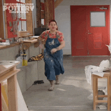Running Elsa Valinas GIF - Running Elsa Valinas The Great Canadian Pottery Throw Down GIFs