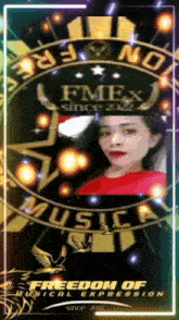 a freedom of musical expression poster with a woman