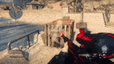 a person is holding a gun in a video game with the name @thund3r on the screen