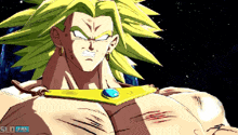 a close up of a cartoon character with the letters sln visible