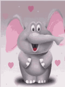 elephant hug love hearts
