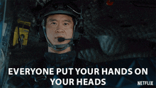 Everyone Put Your Hands On Your Heads Paul Yung GIF - Everyone Put Your Hands On Your Heads Paul Yung Obliterated GIFs
