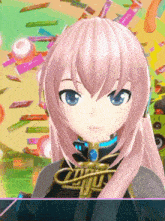 Luka Megurine Talking With A Happy Expression Project Diva X GIF
