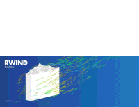 a blue background with rwind simulation written on the top