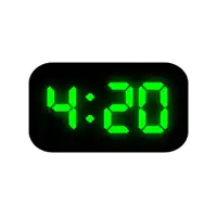 a digital clock displays the time of 4:20 on a white background