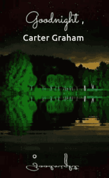 Good Night Carter Good Night Carter Graham GIF - Good Night Carter Good Night Carter Graham Good Night Bunger GIFs