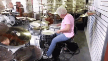 Grandmother Drummer This Is Happening GIF - Grandmother Drummer This Is Happening Playing Drums GIFs