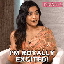 I'M Royally Excited Rashmika Mandanna GIF - I'M Royally Excited Rashmika Mandanna Pinkvilla GIFs