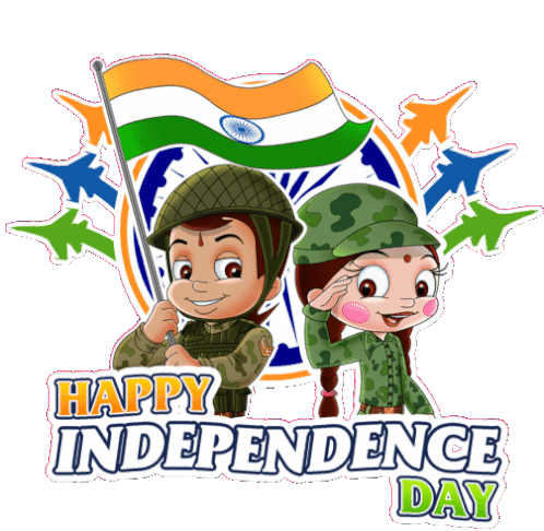 Happy Independence Day Chhota Bheem Sticker - Happy Independence Day Chhota Bheem Chutki Stickers