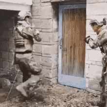 soldier kick funny wrong door