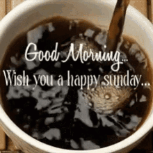 good morning happy sunday coffee