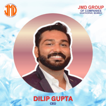 a picture of a man with the name dilip gupta on the bottom