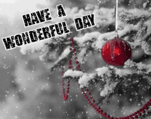 Have A Wonderful Day Snow GIF - Have A Wonderful Day Snow Christmas Ball GIFs