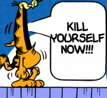 Kill Yourself Now Garfield Kill Yourself GIF - Kill Yourself Now Garfield Kill Yourself Garfield GIFs