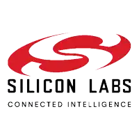 a logo for silicon labs connected intelligence with a red s on a white background