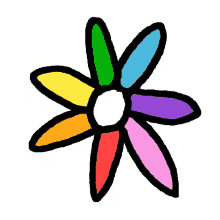 tegan teganiversen rainbow flower flowers