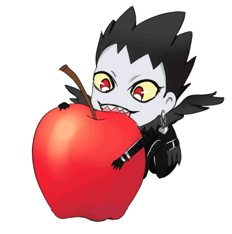 death note apple gif