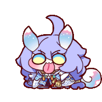 a cartoon drawing of a cat blowing a pink bubble gum
