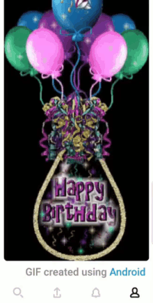 Happy Birthday Greetings GIF - Happy Birthday Greetings Balloons GIFs