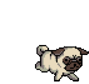 Pixel Pug Dog Sticker - Pixel Pug Dog Dog Stickers