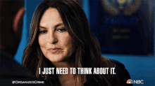 I Just Need To Think About It Olivia Benson GIF - I Just Need To Think About It Olivia Benson Law And Order Organized Crime GIFs