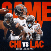 Los Angeles Chargers Vs. Chicago Bears Pre Game GIF - Nfl National Football League Football League GIFs