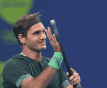 tennisgifs tennis federer waving fistpump