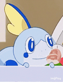 sobble pokemon feeding eating
