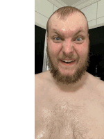 a man with a beard wearing a hat is making a funny face and a send en chat button is visible