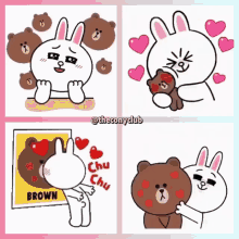 cony love i love you line friends brown