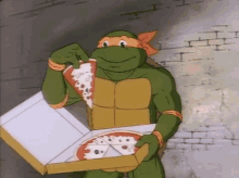 Pizza Eat It GIF - Pizza Eat It Ninja Turtle GIFs