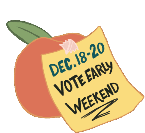 Vote Early Weekend Dec18 Sticker - Vote Early Weekend Vote Early Dec18 Stickers