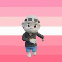 a cartoon character is wearing a hoodie that says trust