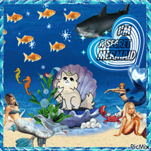 a collage of sea creatures with the words " it 's secret mermaid "