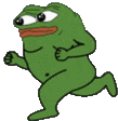 Pepe The Frog Running Sticker - Pepe The Frog Running Smile Stickers