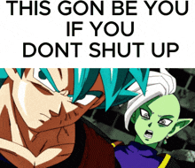 Goku Shut Up GIF