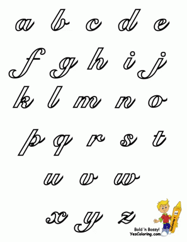 fancy cursive letters lowercase