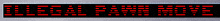 a digital display with red squares that says " i love you "