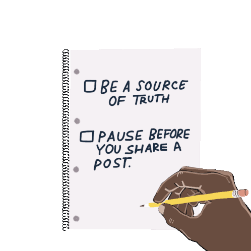Be A Source Of Truth Pause Before You Share A Post Sticker - Be A Source Of Truth Pause Before You Share A Post Misinformation Stickers