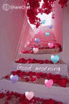 Stairs Good Morning GIF - Stairs Good Morning Roses GIFs