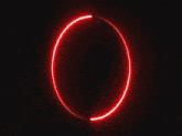 a red circle with a black background is lit up